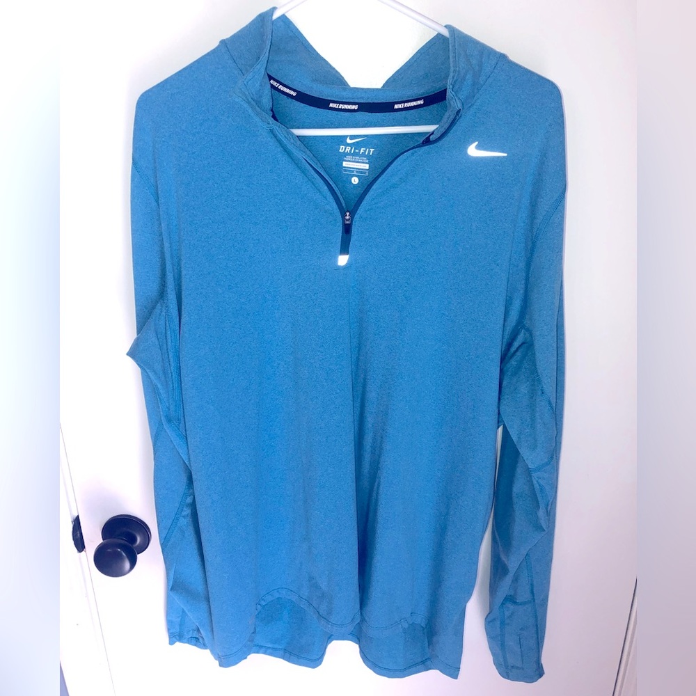Nike Running Quarter Zip - Size Large - Light Blue